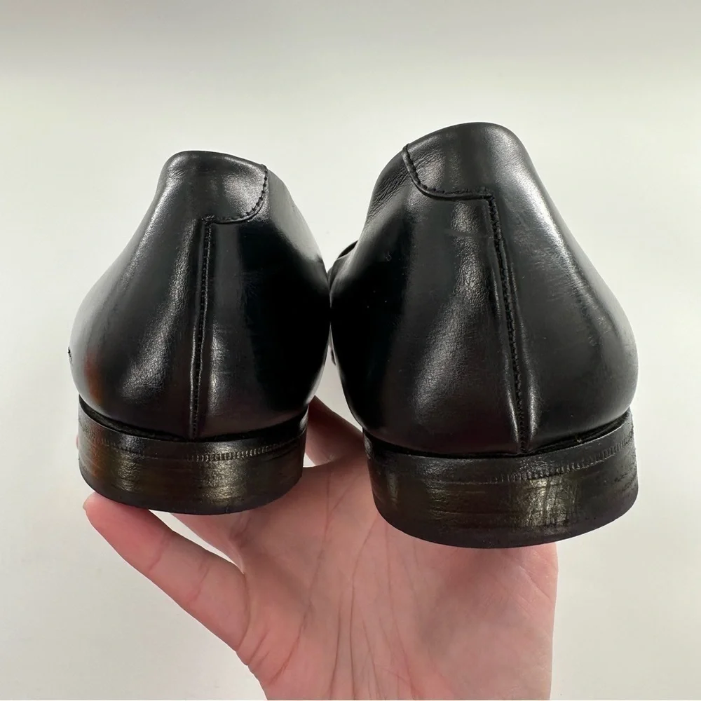 Bally mens Andrew II penny loafers size 10 black leather slip on vintage 80s 90s